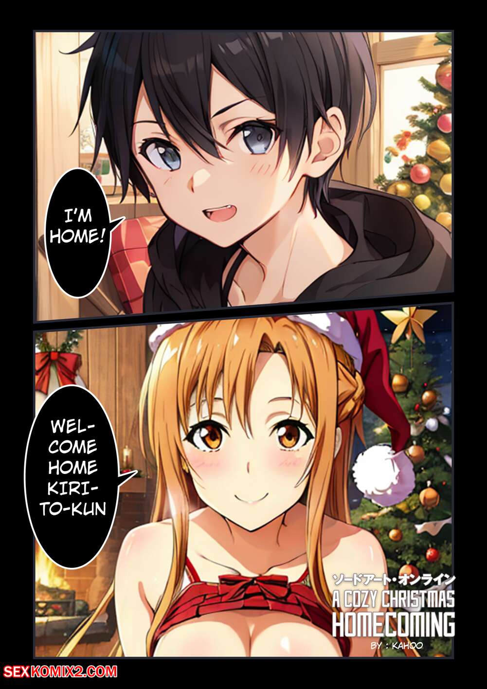 Porn comic A Cozy Christmas Homecoming. Kahoo