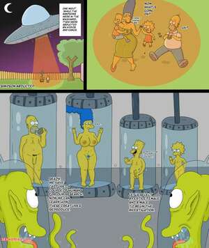 Porn comic Alien Abduction. The Simpsons. Marecattus