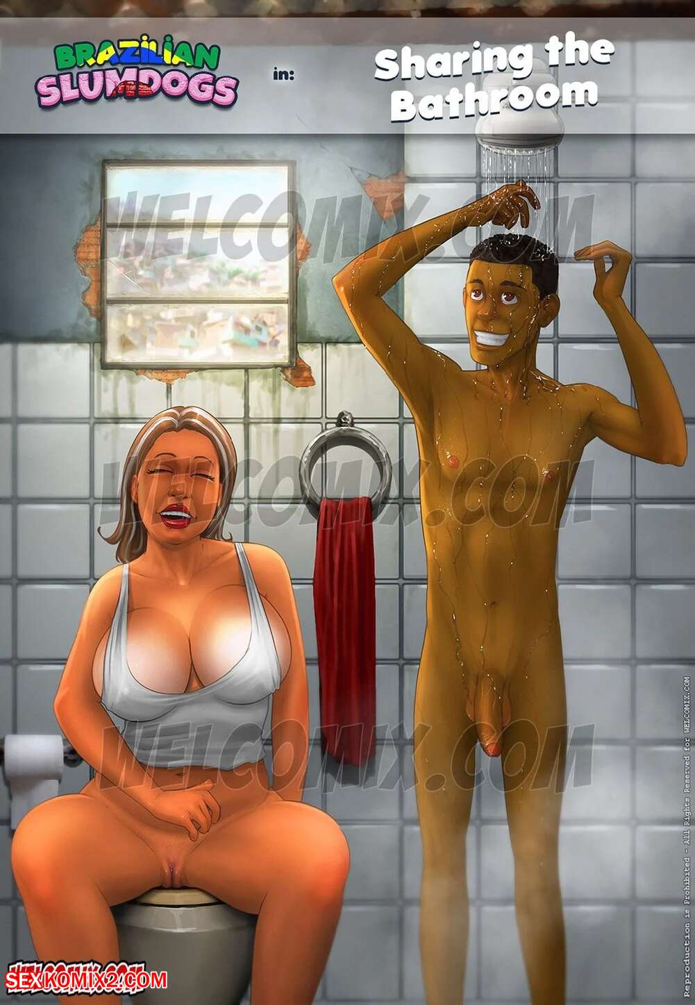 Porn comic Brazilian Slumdogs. Sharing The Bathroom. Chapter 2. WC TF.