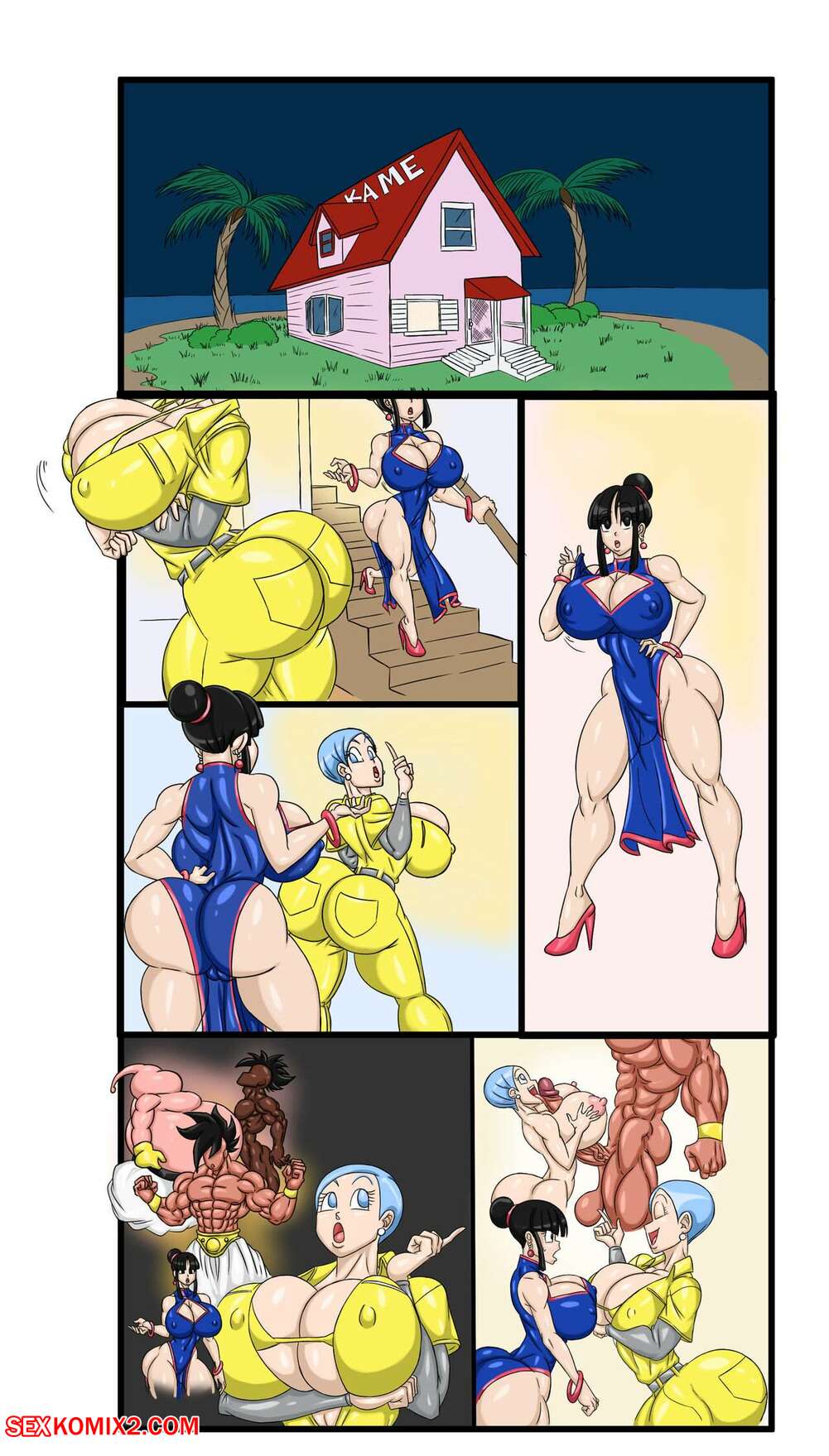 Porn comic Bulma and Chichi Tag Team. Sol1Sun