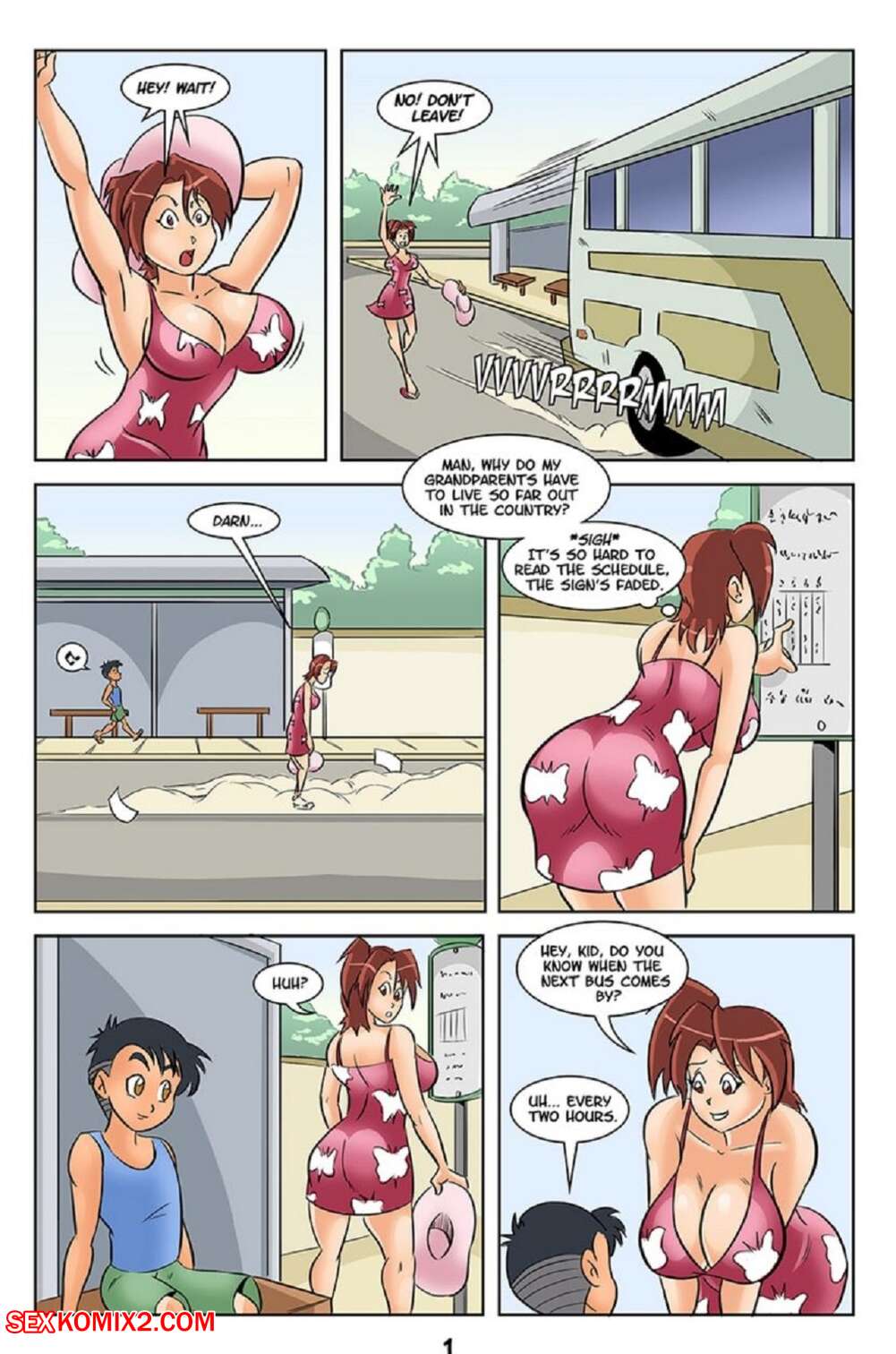 Porn comic Bus stop romp. Glassfish.