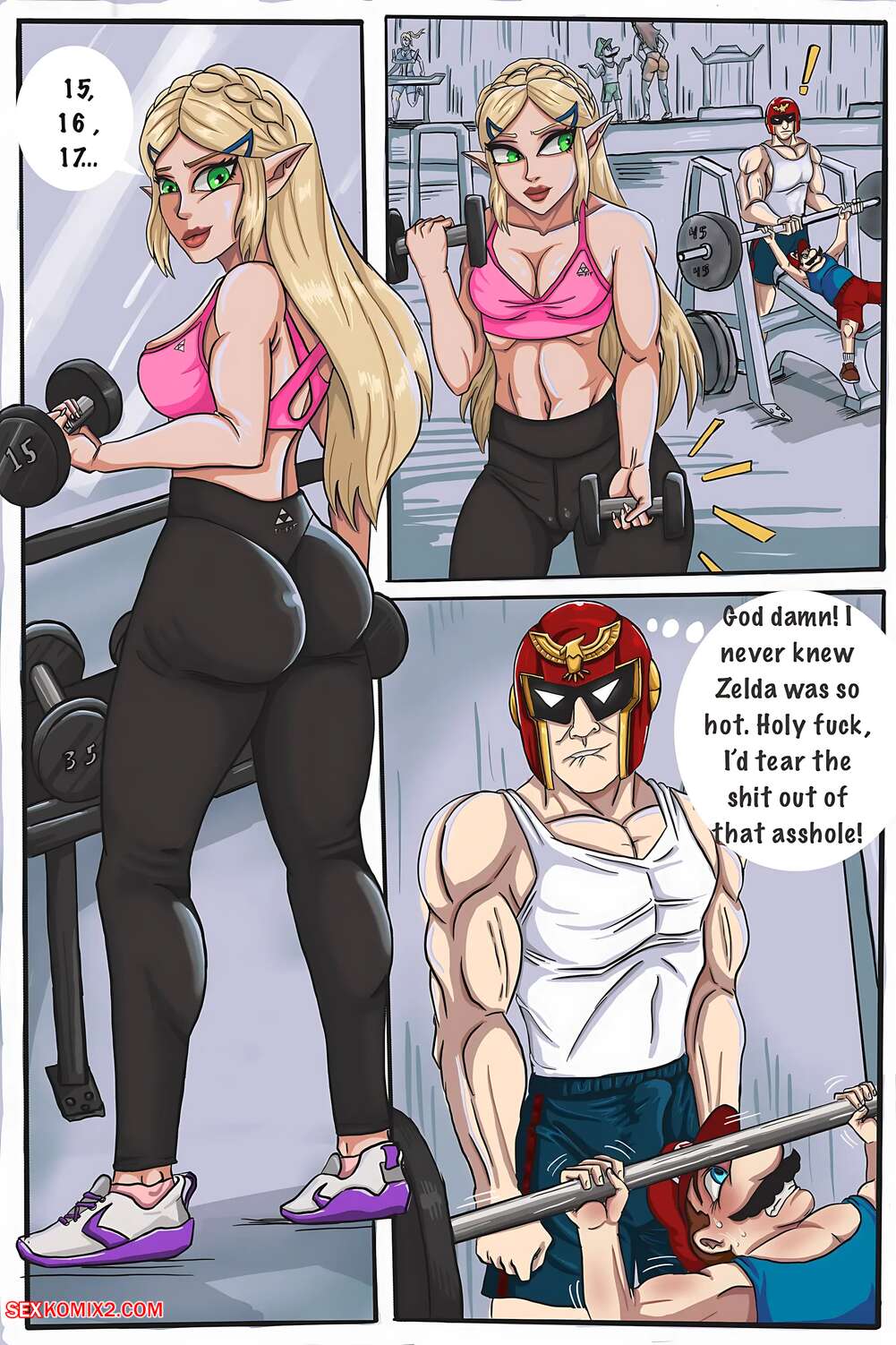 Porn comic Captain Falcon x Princess Zelda. Jannet01.