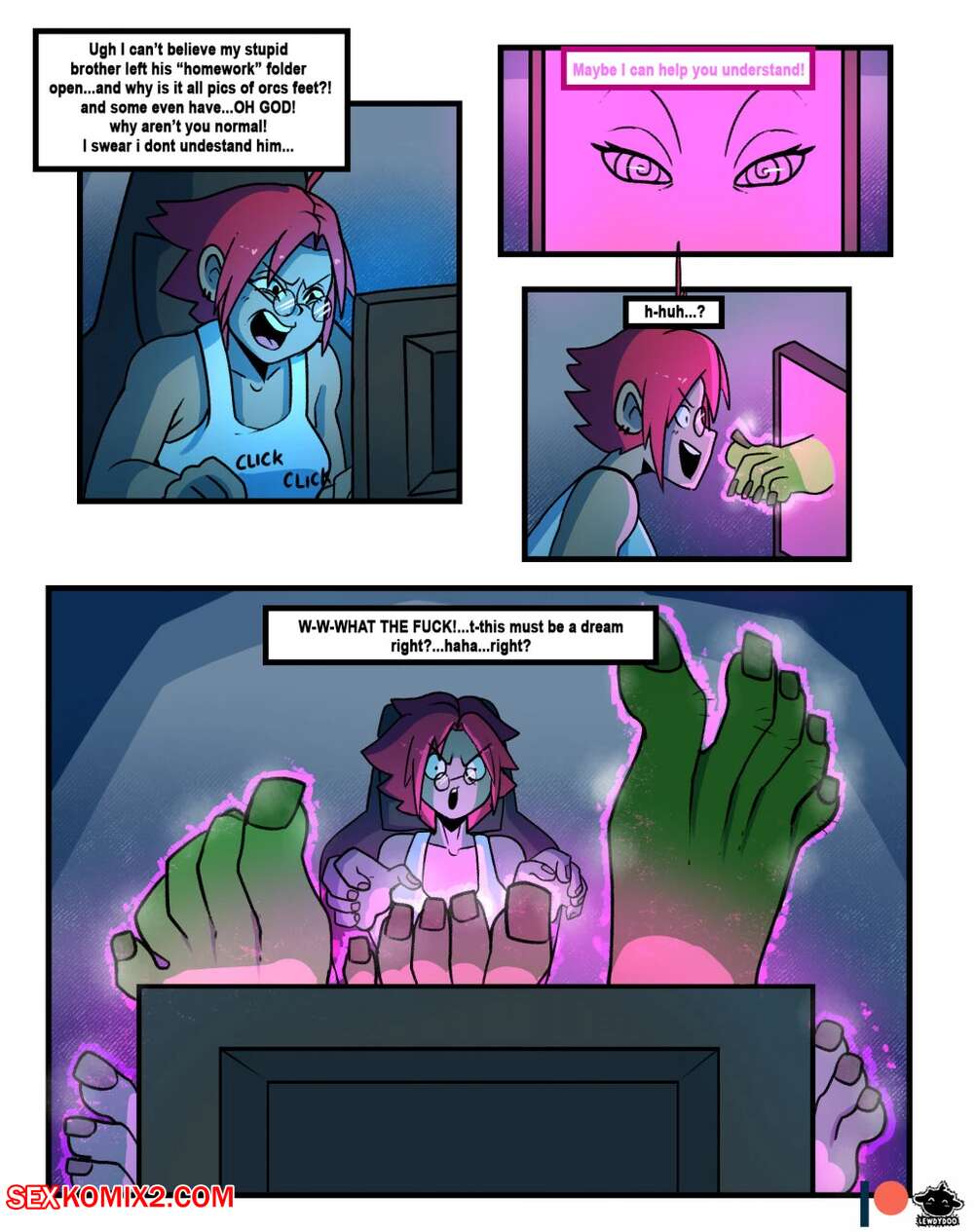Porn comic Cyber Orcked. Lewdydoo