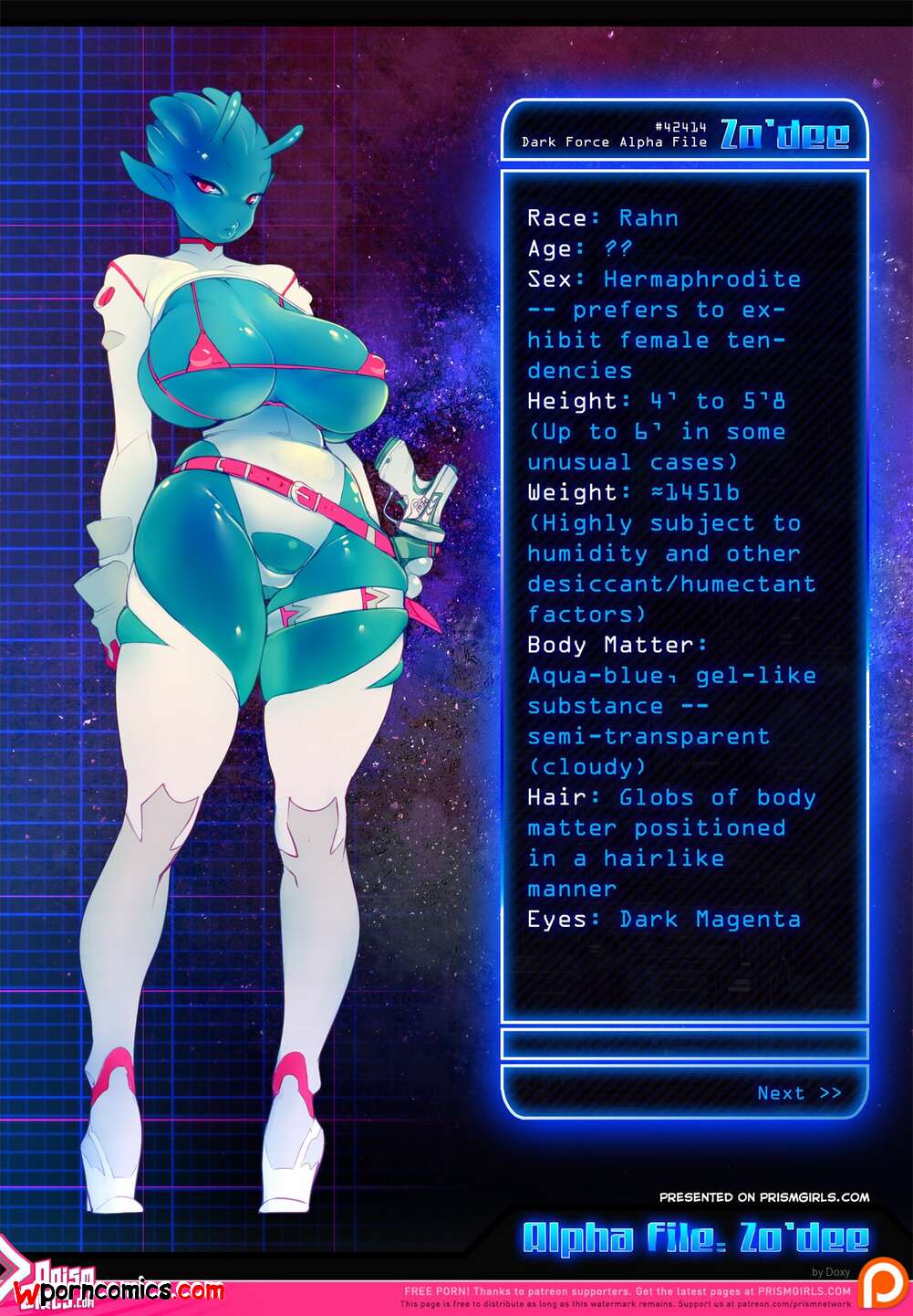 Porn comic D.F.A File. Zodee. Doxy.
