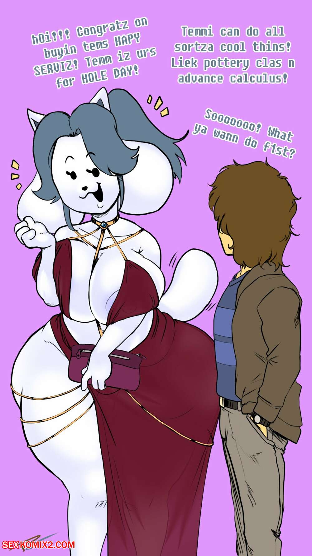 Porn comic Date with Temmie. FakeryWay