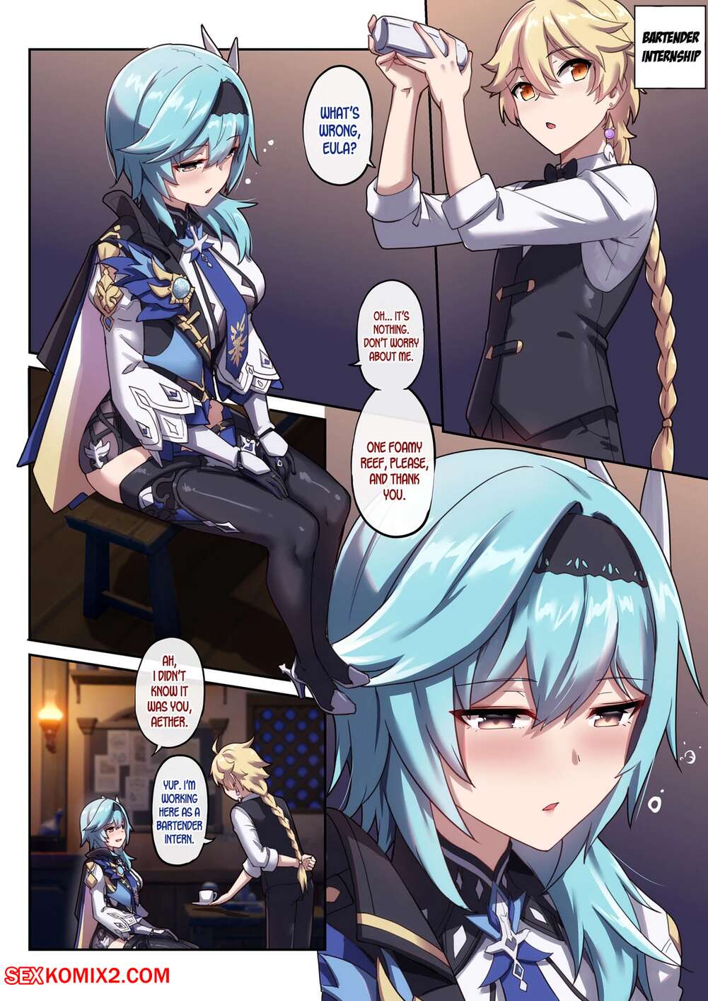 Porn comic Eulas Drunken Escapade. Chapter 1. Genshin Impact. Longbow Flintlock.