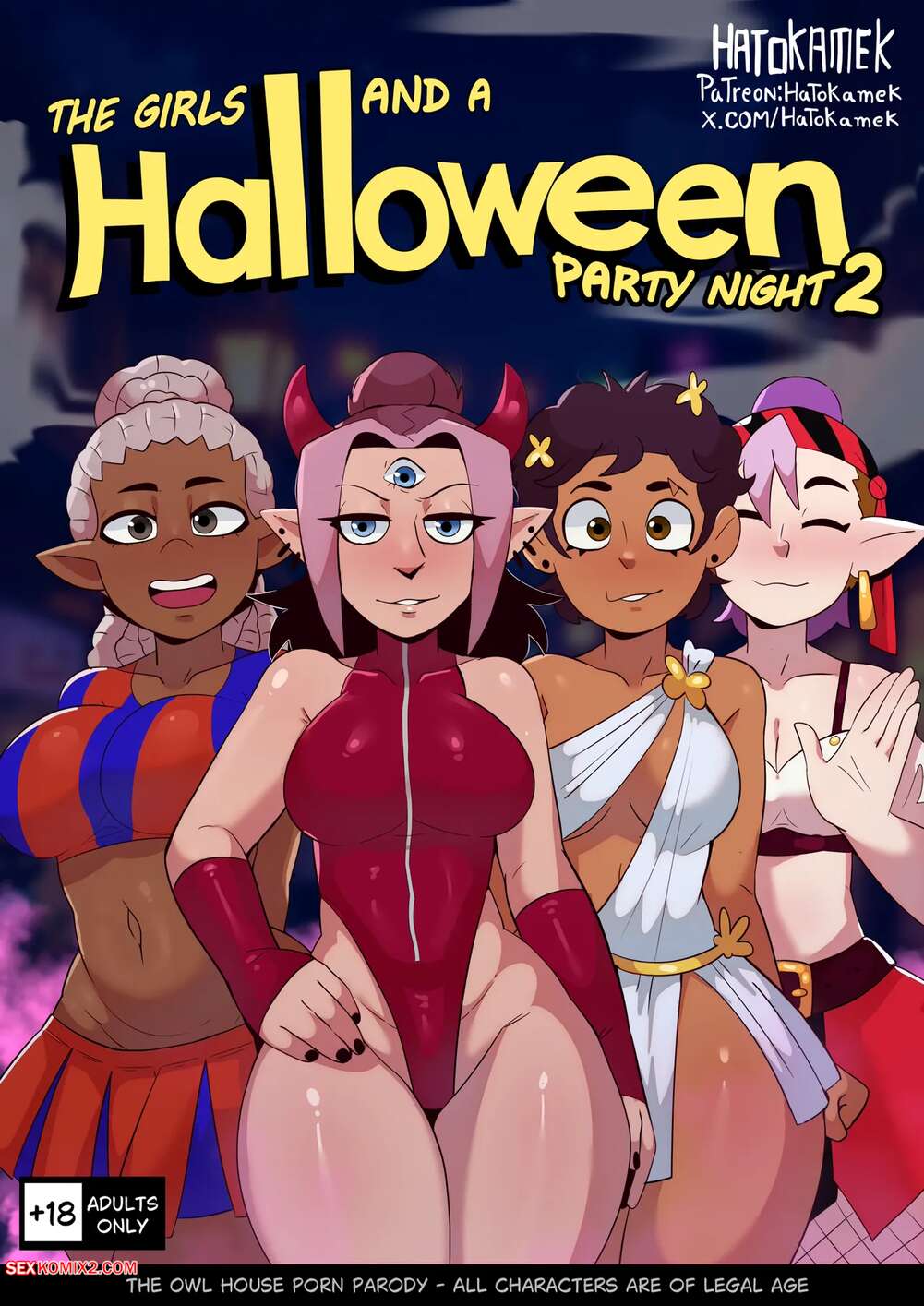 Porn comic Girls at a Halloween Party. Chapter 2. HatoKameK