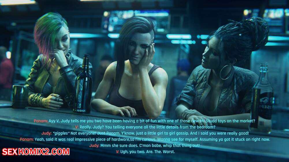 Porn comic Girls Night Out. Cyberpunk. Beeg3D