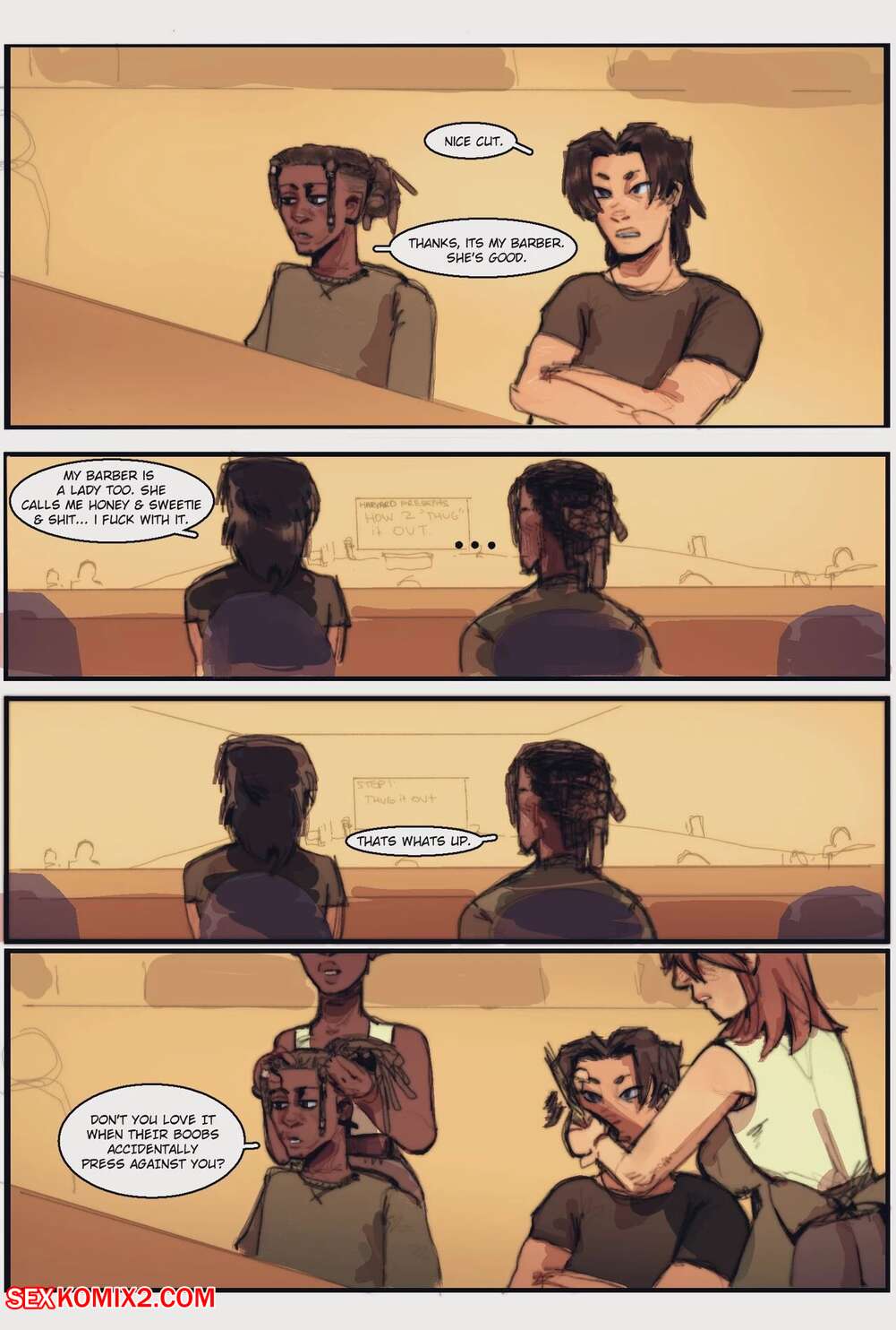 Porn comic Haircuts. Momkist