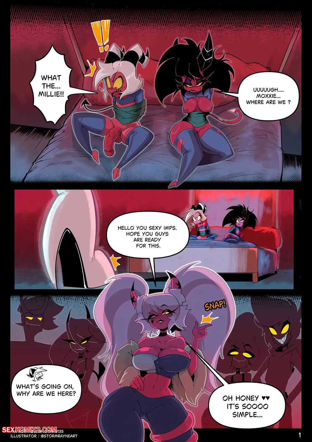 Porn comic Helluva Boss. StormRayne