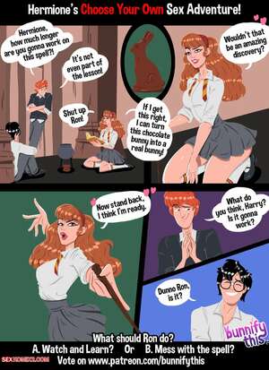 Porn comic Hermiones Chose Your Own Sex Adventure. Bunnify This.