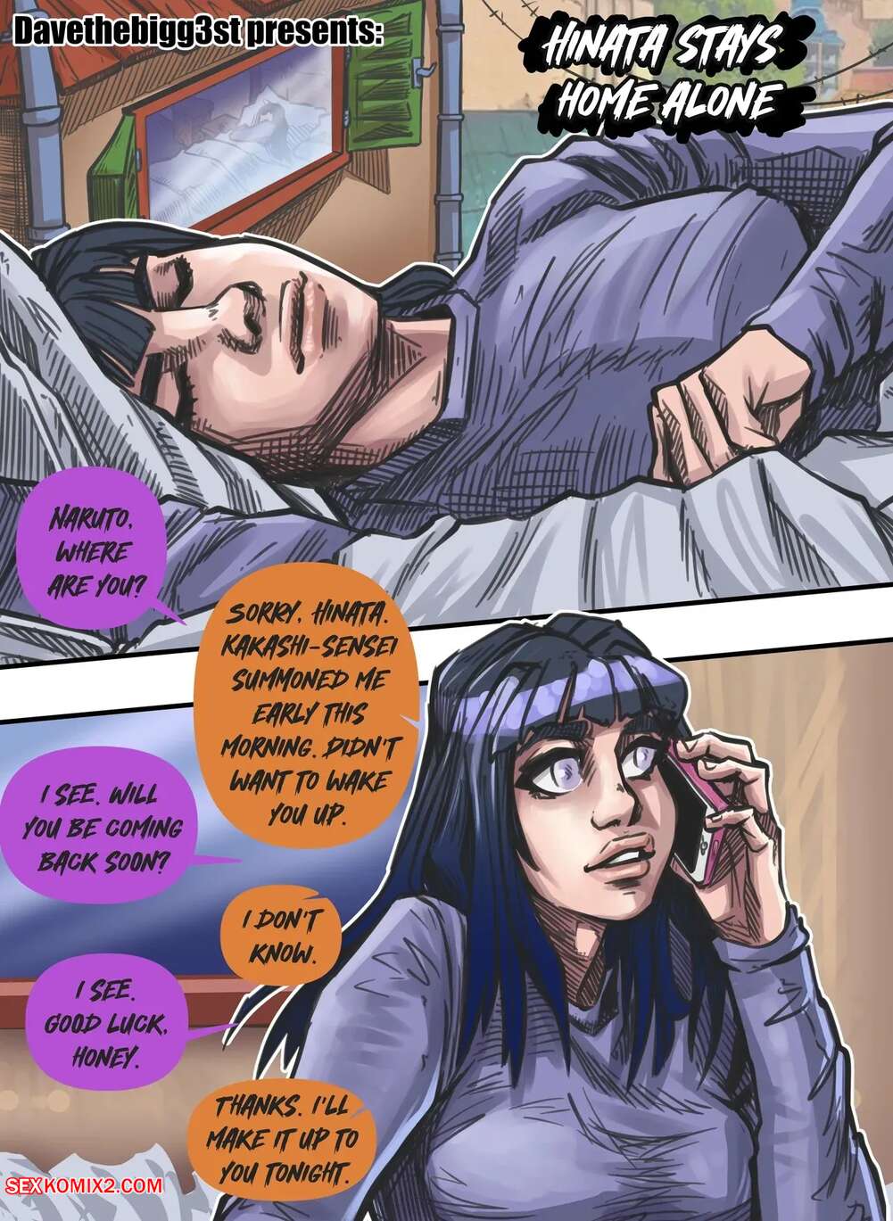 Porn comic Hinata Stays Home Alone. DaveTheBiggest