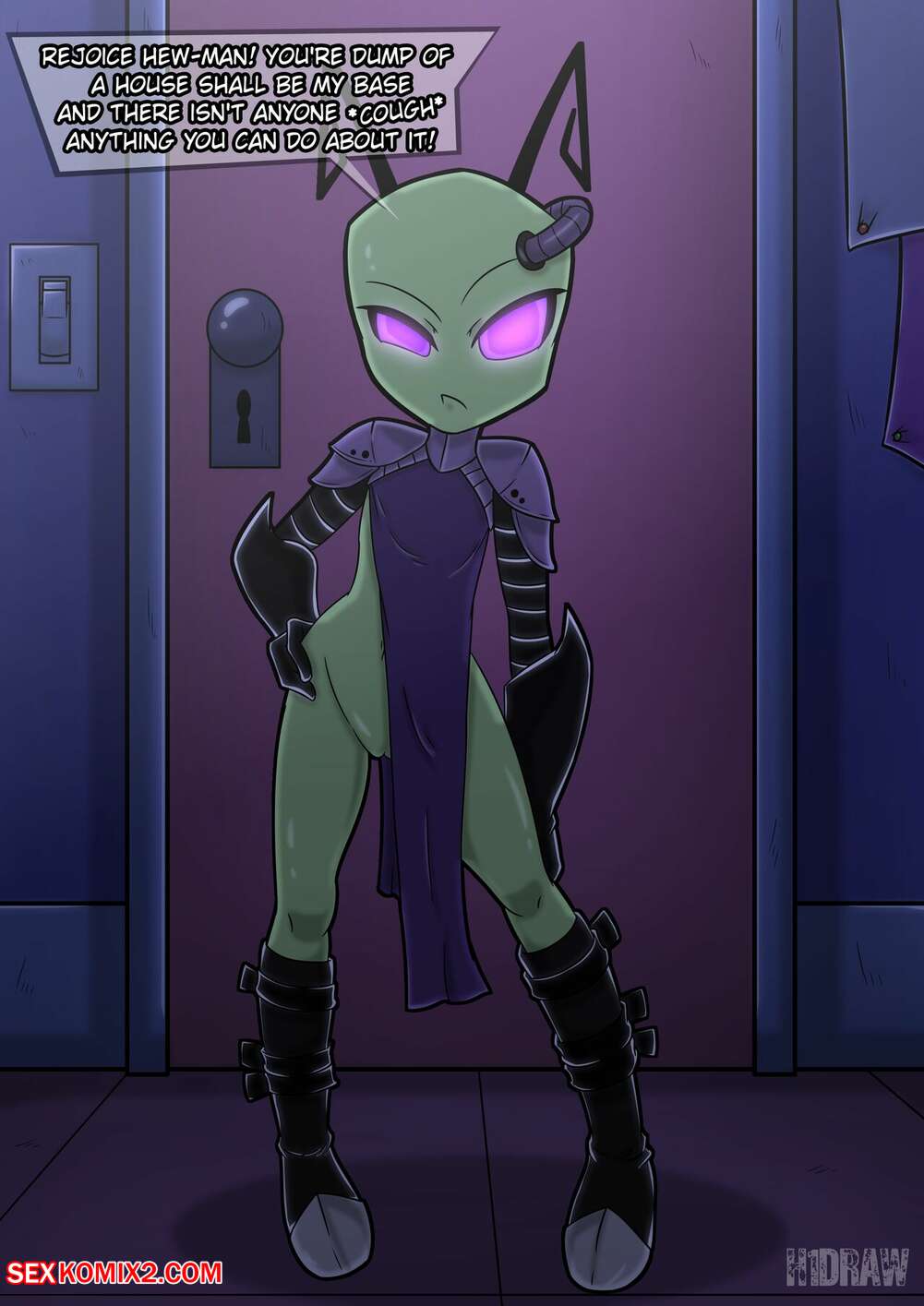 Porn comic Invasion. H1DRAW