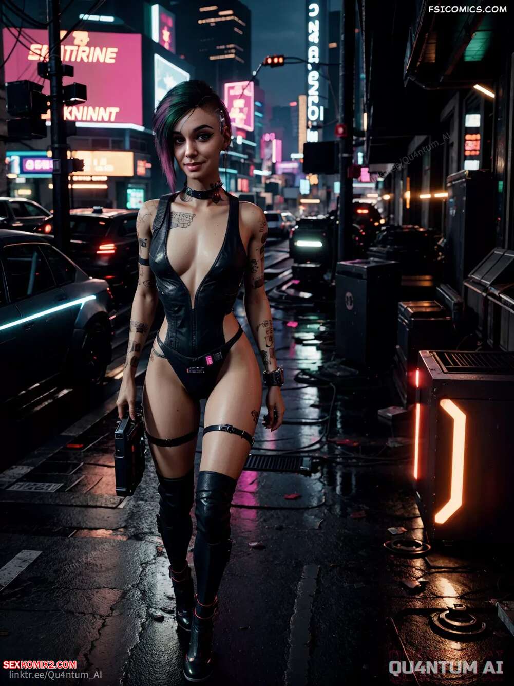 Porn comic Judy Alvarez. Cyberpunk 2077. QuantumAI