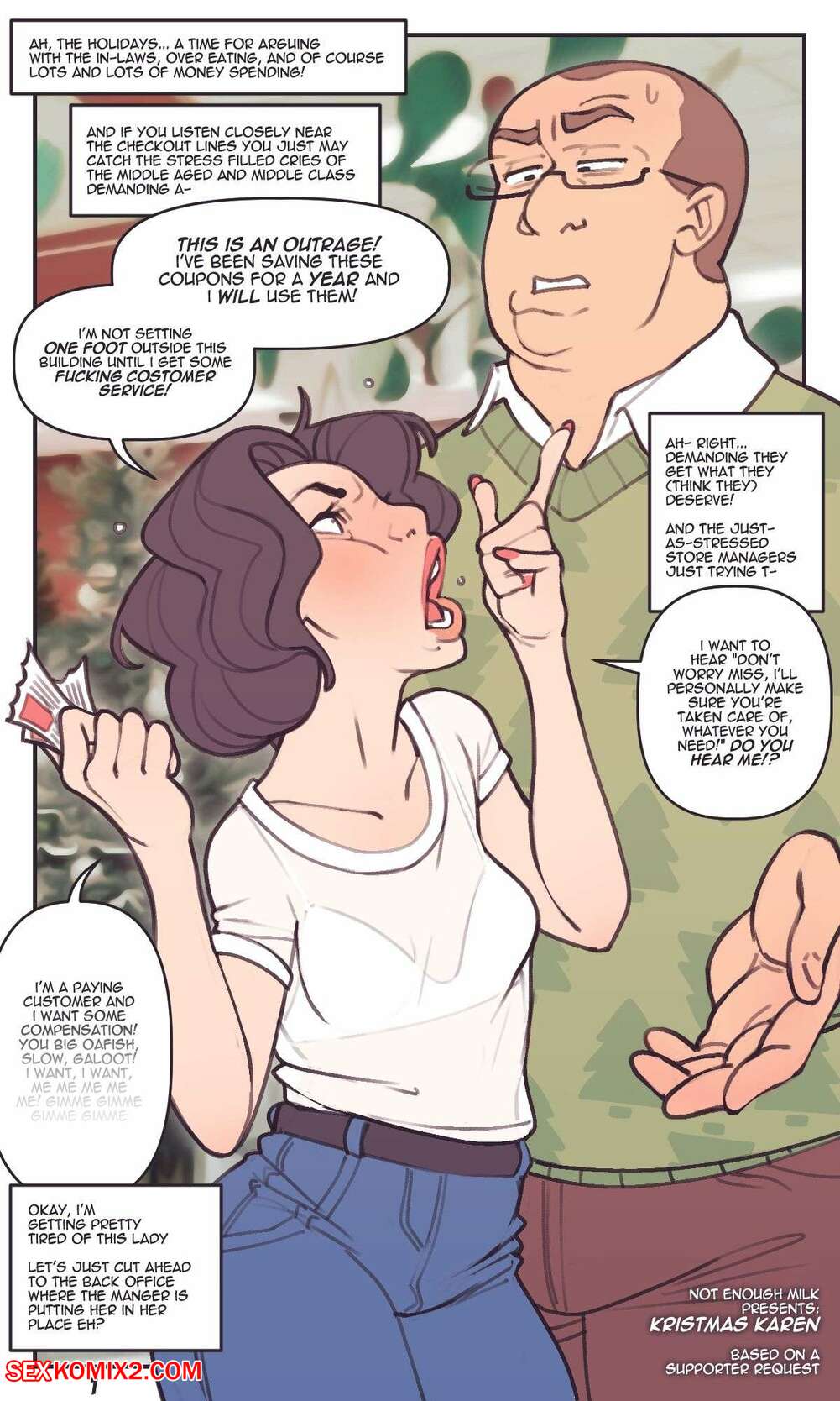 Porn comic Kristmas Karen. NotEnoughMilk
