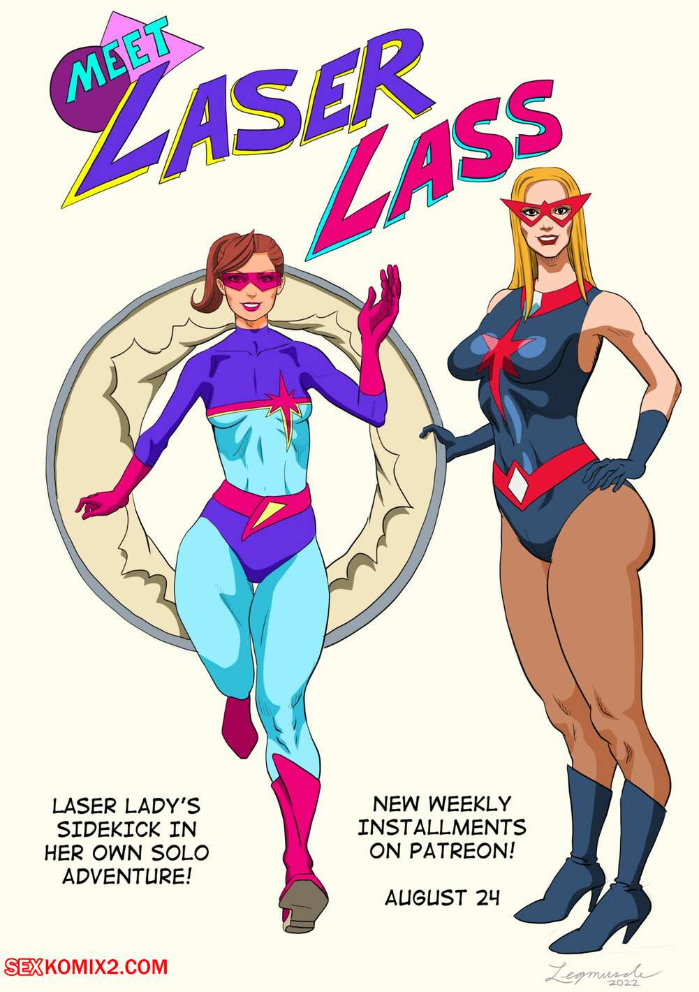 Porn comic Laser Lass. Legmuscle