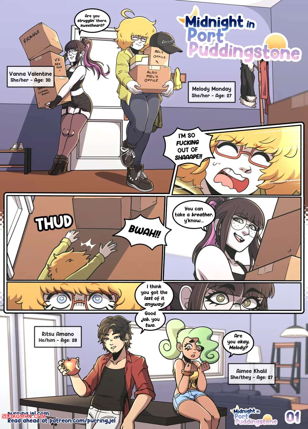 Porn comic Midnight in Port Puddingstone. Purringjel.