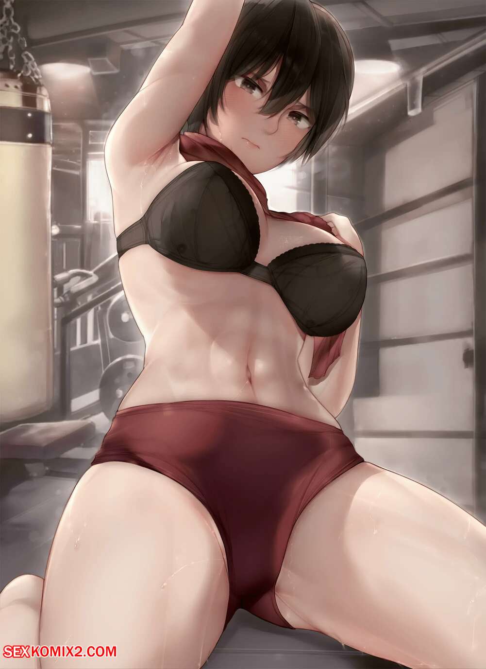 Porn comic Mikasa after training