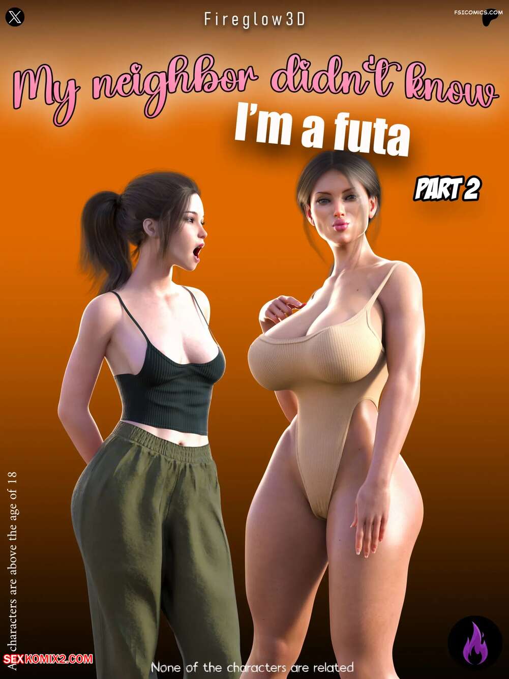 Porn comic My neighbor didnt know Im a futa. Chapter 2. Fireglow3D