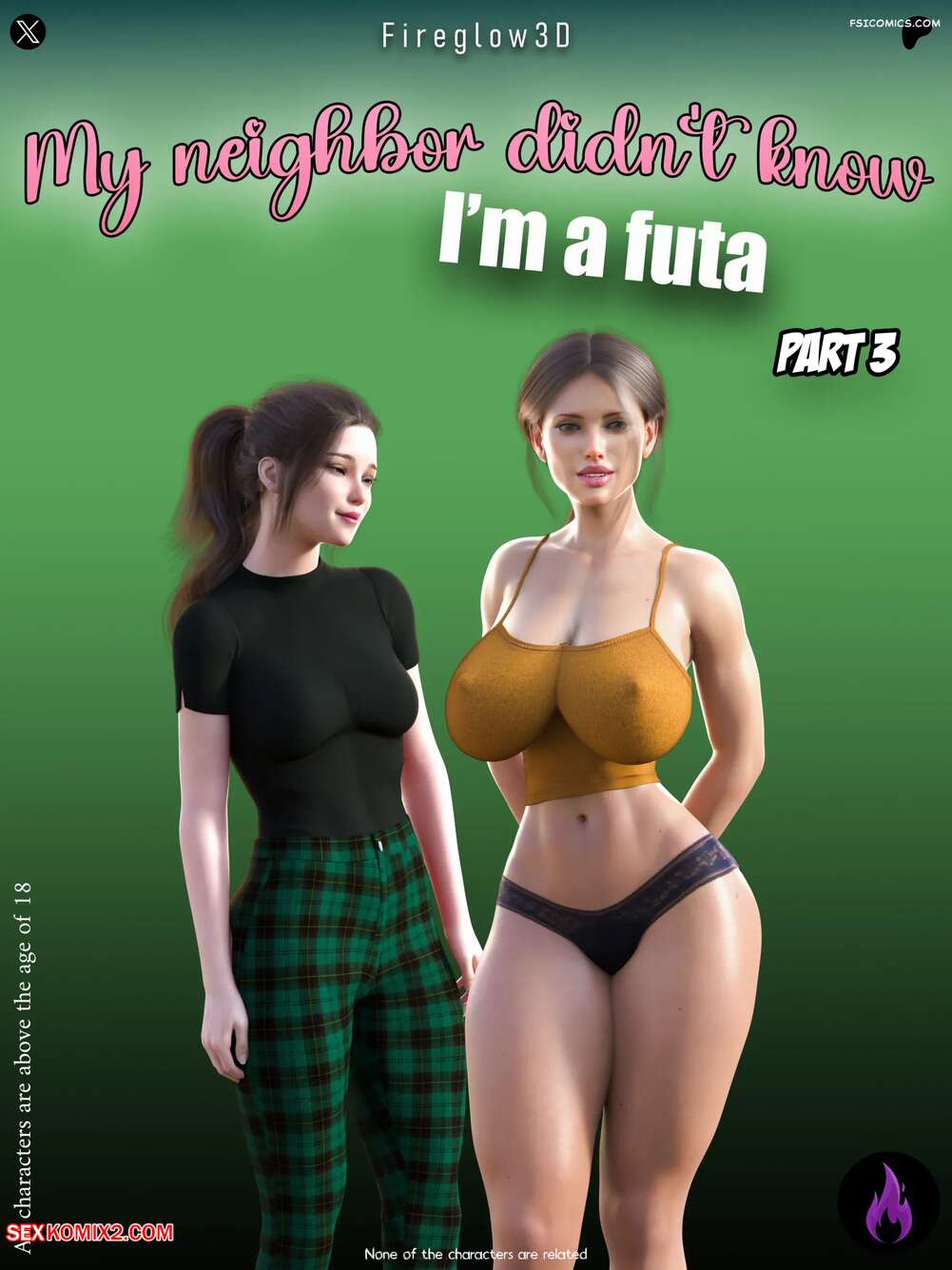 Porn comic My neighbor didnt know Im a futa. Chapter 3. Fireglow3D
