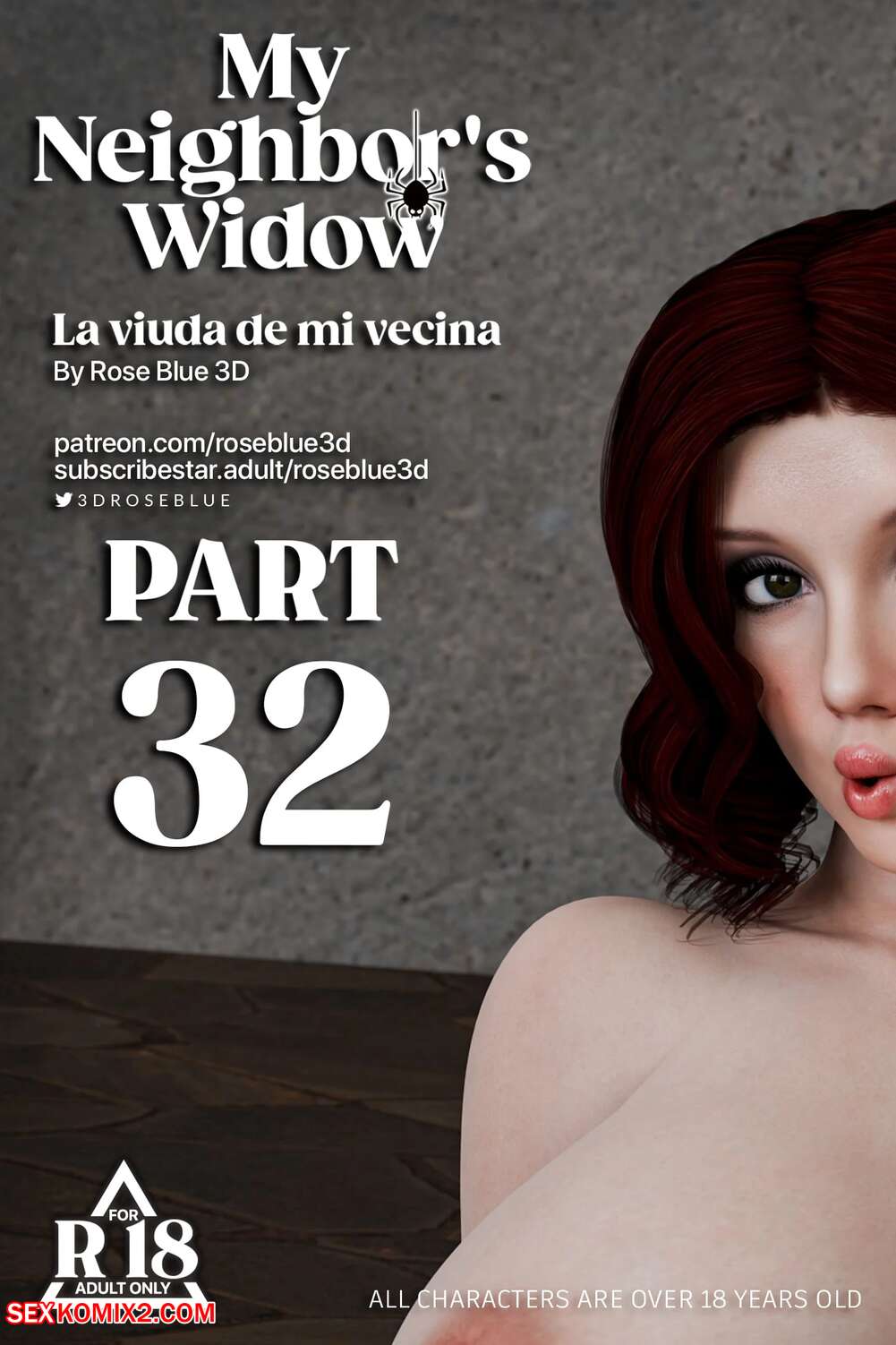 Porn comic My Neighbors Widow. Chapter 32. Rose Blue 3D