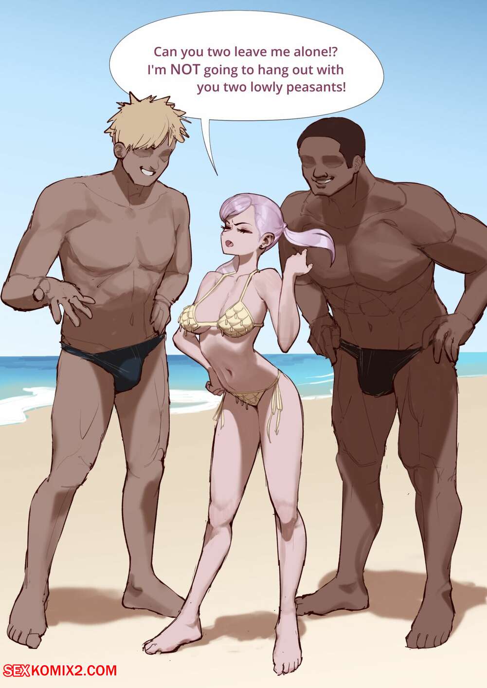 Porn comic Noelle Silva at the beach. wjs07