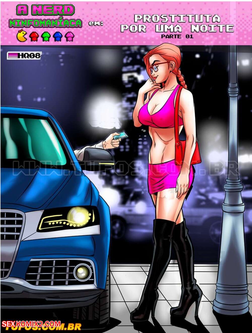 Porn comic Nympho Nerd. Part 8. Whore for one night. Episode 1. WC TF