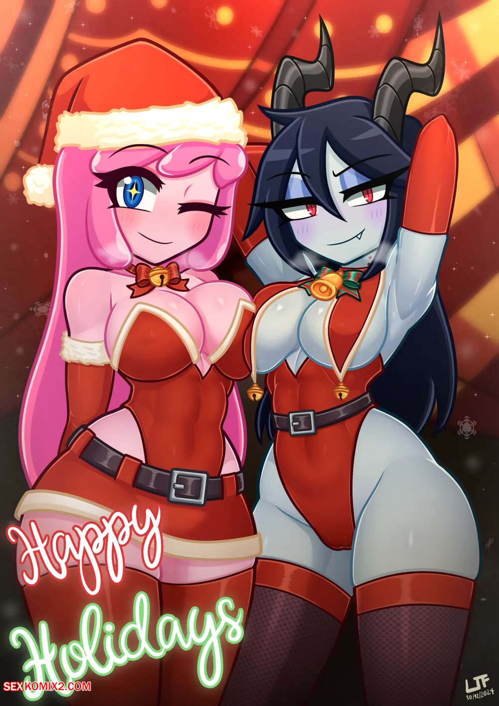 Porn comic Princess Bubblegum and Marcelines christmas present. Adventure Time. Lezaki
