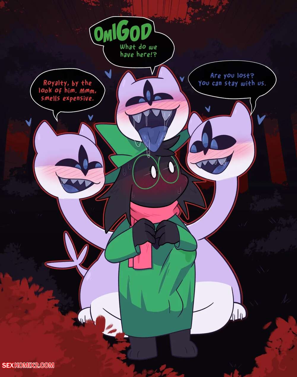 Porn comic Ralsei x Clover. CrushPepper
