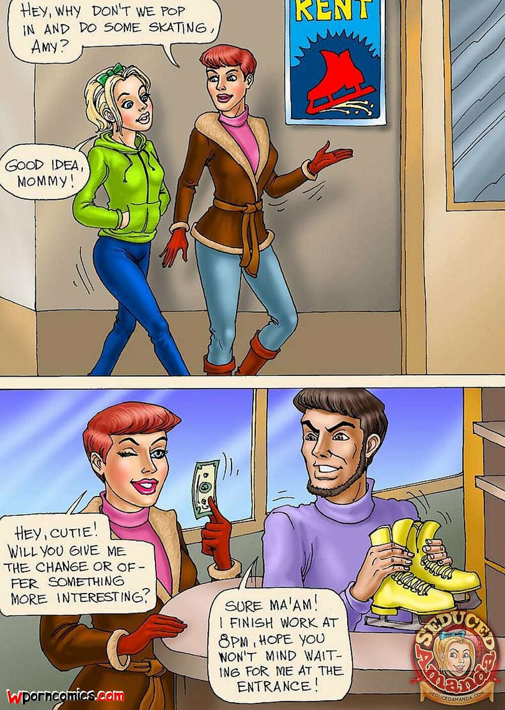 Porn comic Seduced Amanda. Seduced Amanda. Sexy Skateting