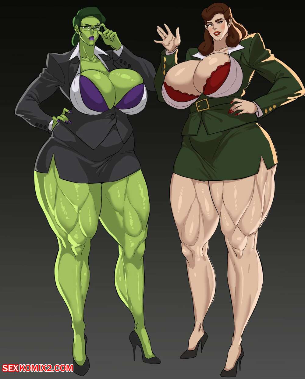 Porn comic SheHulk & Peggy Carter. Cyberboi.
