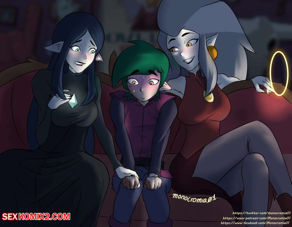 Porn comic Sisters game. Chapter 1. The Owl House. Monocromia01.