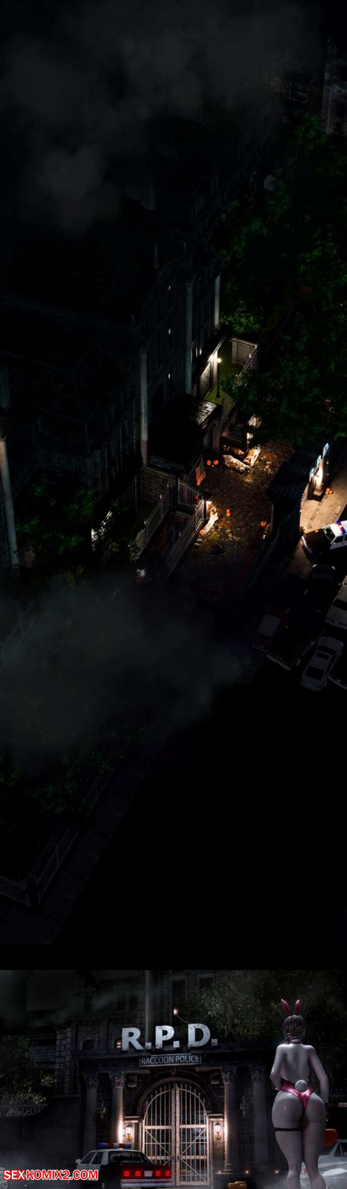 Porn comic Special Halloween. RoseBlue3D