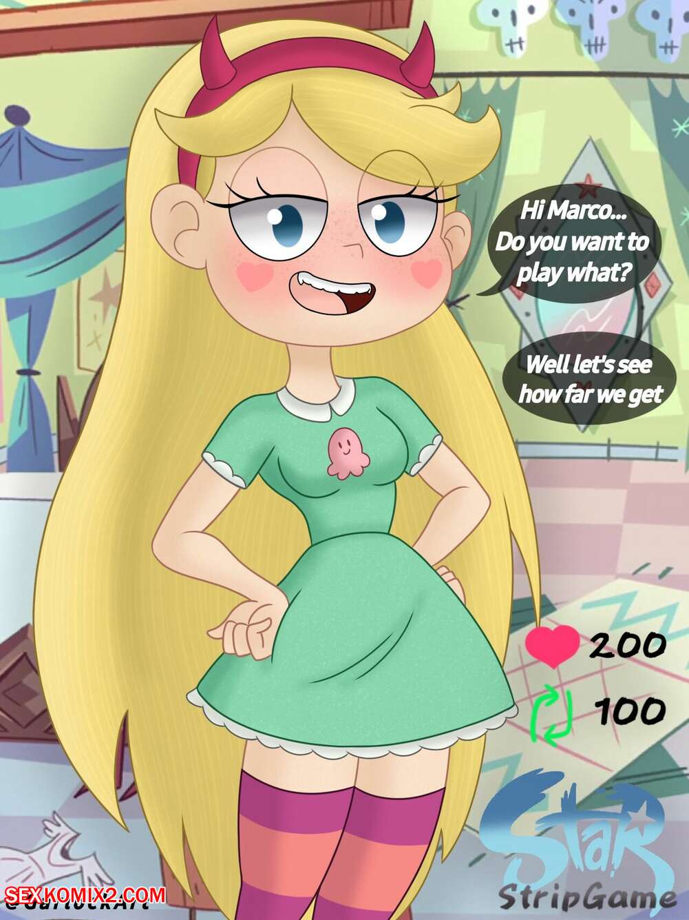 Porn comic Star Butterfly Stripgame. GarlockArt