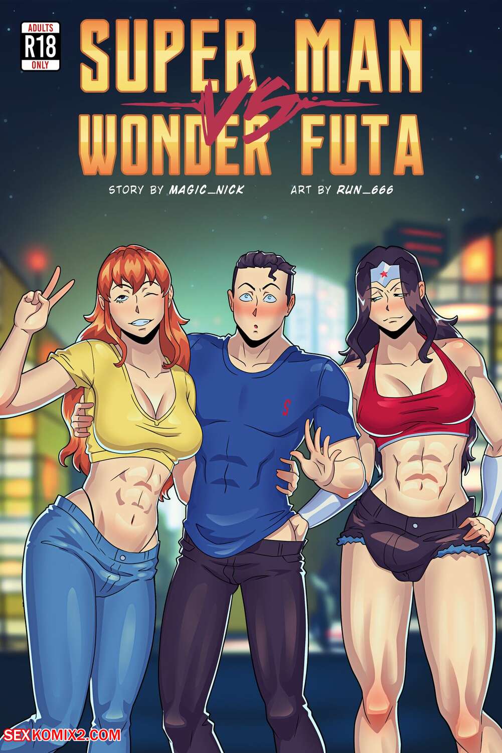 Porn comic Superman VS Wonder futa. Run 666