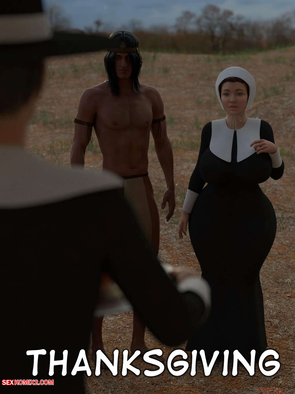 Porn comic Thanksgiving. Exclusive with text. The Foxxx