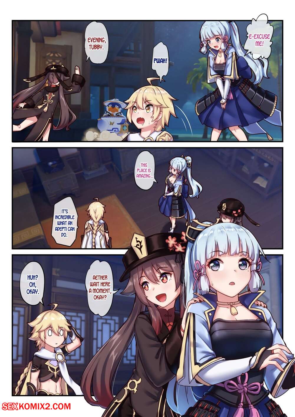 Porn comic The Travelers Wives Hu Tao & Kamisato Ayaka. Longow Flintlock