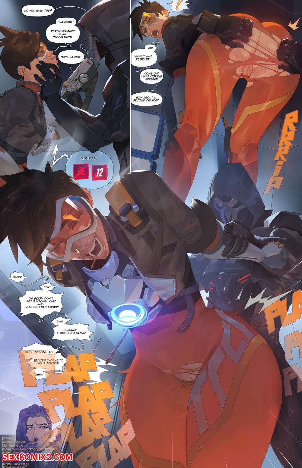 Porn comic Tracers Defeat. Saigalisk