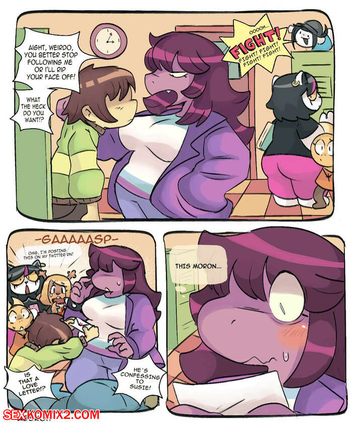 Porn comic Undertale. Susie x Kris