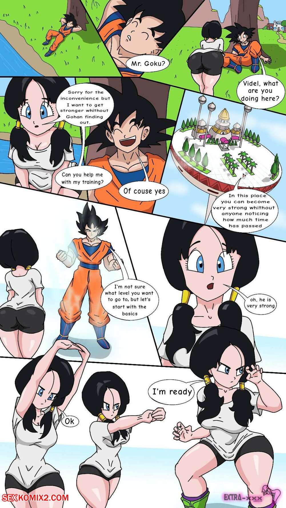 Porn comic Videl x Goku. Extranimacion
